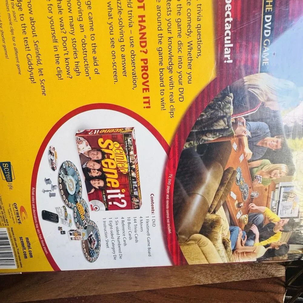 NEW SEALED Seinfeld Scene It The Interactive Trivia DVD Board Game Mattel Family